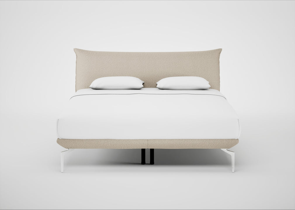 Aria Bed Super King / Nova Boucle Oat / Chrome