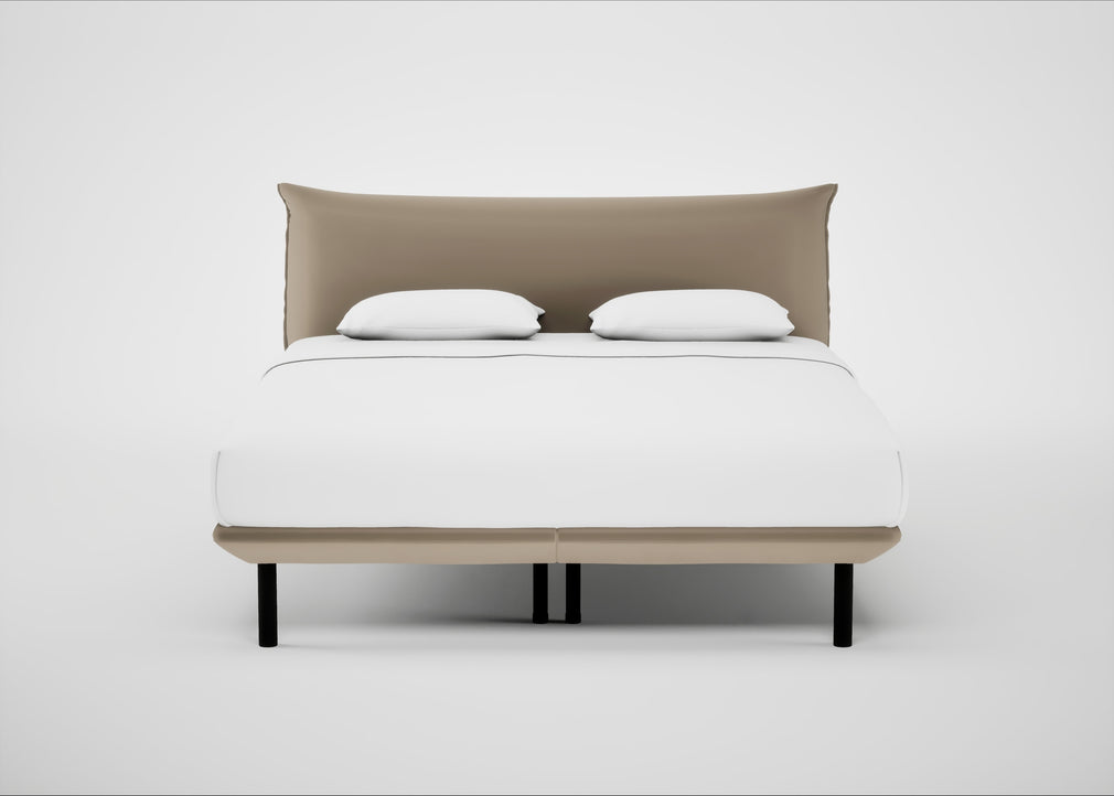 Aria Bed Super King / Nova Velluto Almond / Black