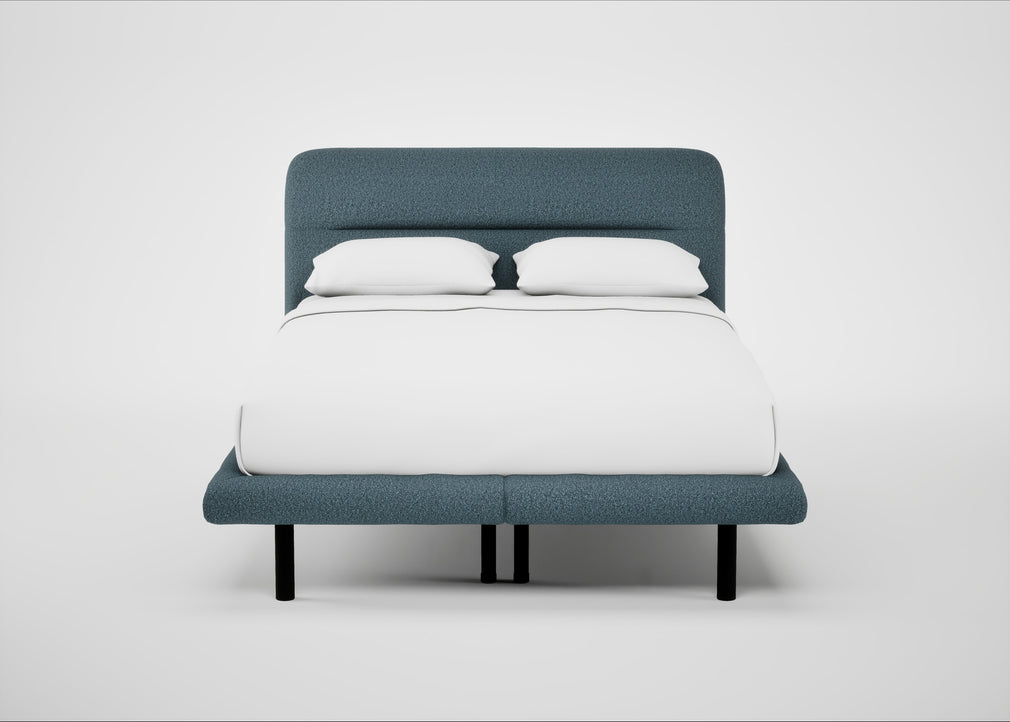 Gia Bed Double / Nova Boucle Oxford Blue / Black