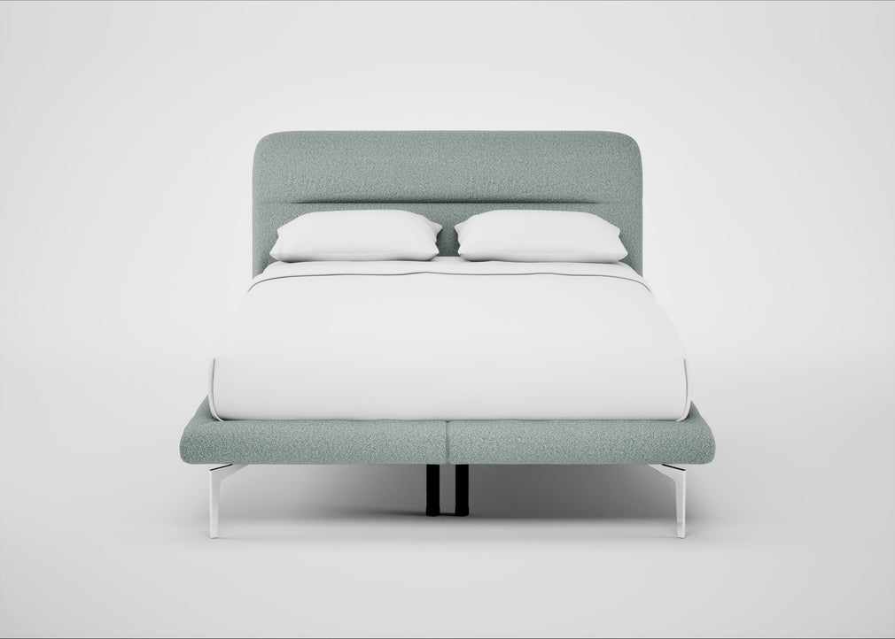 Gia Bed Double / Nova Boucle Panache / Chrome