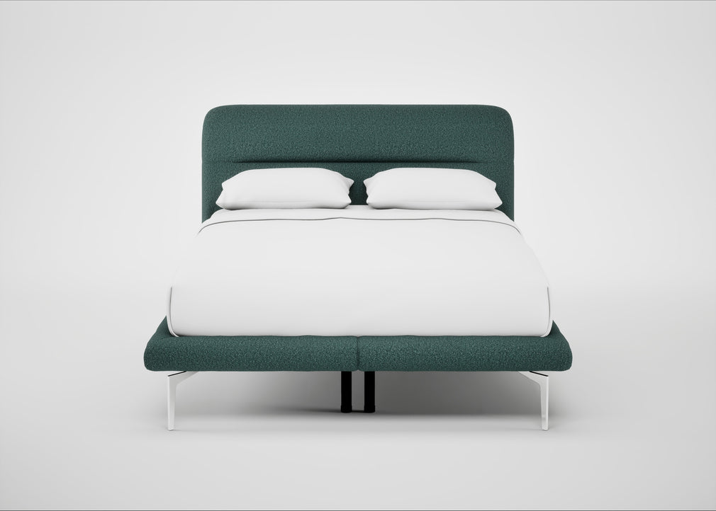 Gia Bed Double / Nova Boucle Sherpa / Chrome