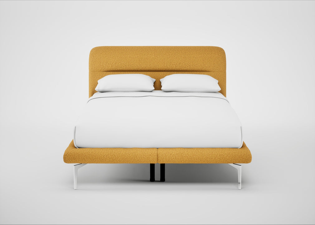 Gia Bed Double / Nova Boucle Turmeric / Chrome