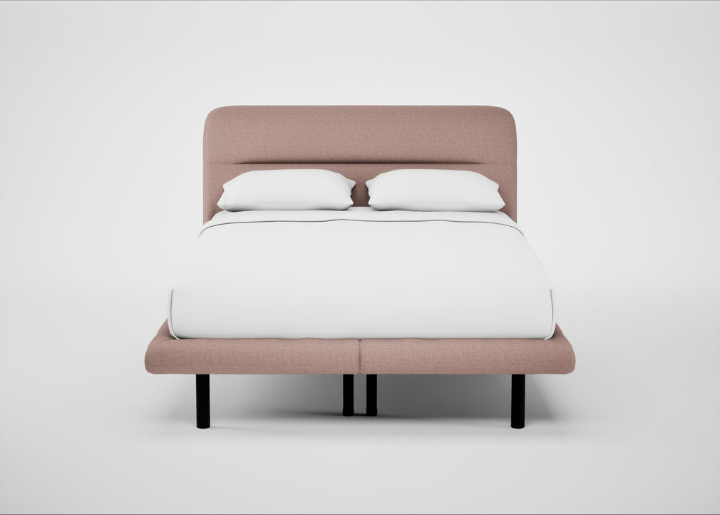 Gia Bed Double / Siena Cotton Dusky Pink / Black