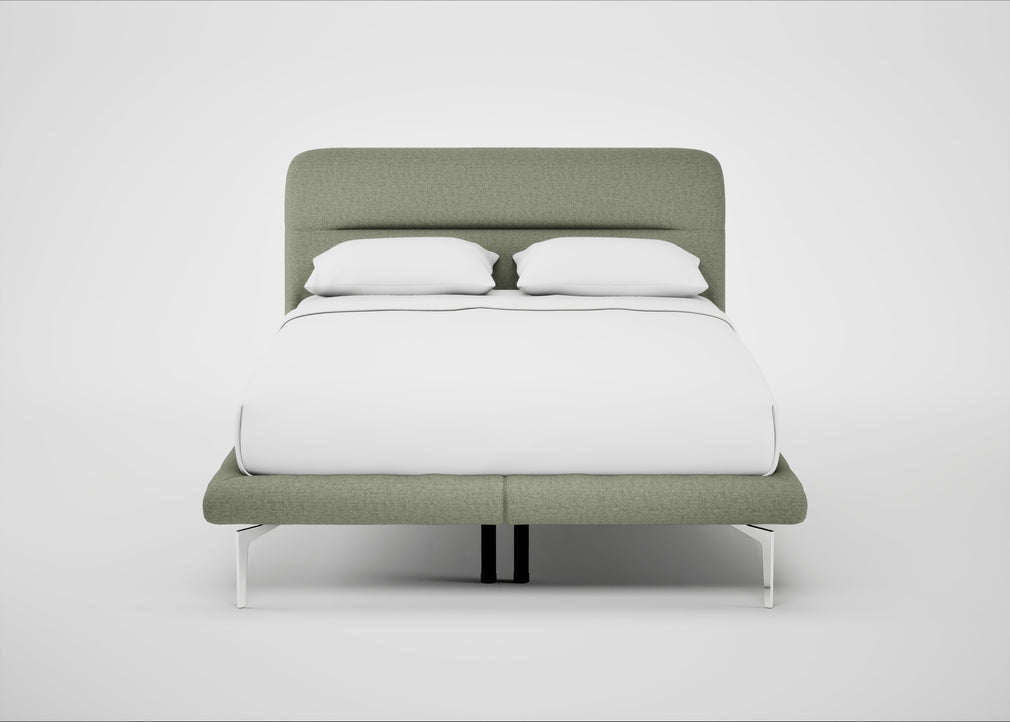 Gia Bed Double / Siena Cotton Pistachio / Chrome