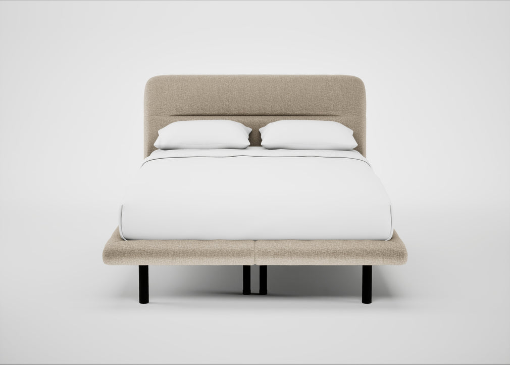 Gia Bed Double / Nova Velluto Almond / Black