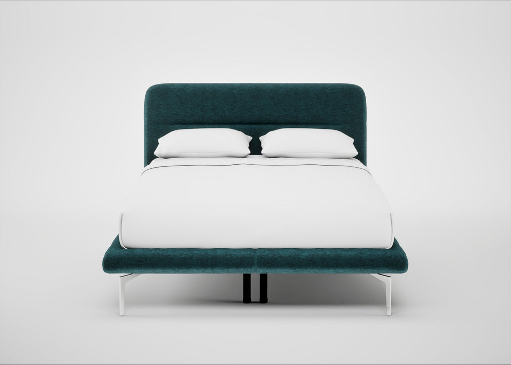 Gia Bed Double / Nova Velluto Bermuda / Chrome