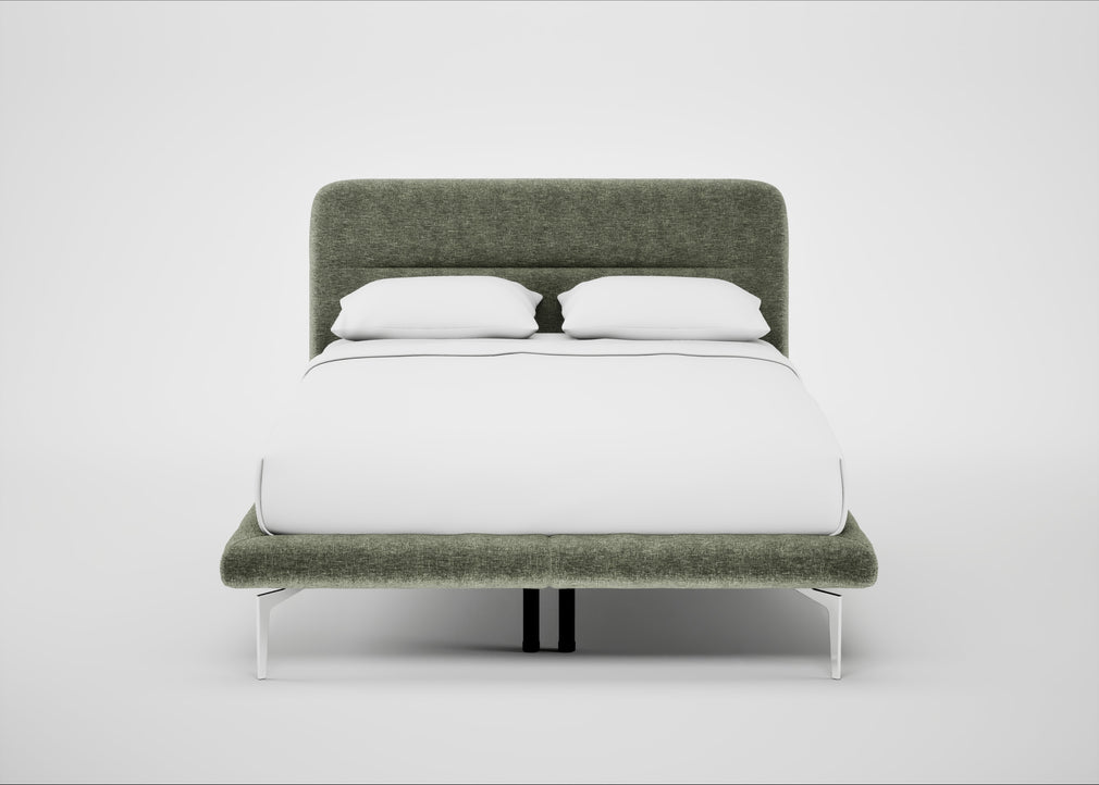Gia Bed Double / Nova Velluto Bilbao / Chrome