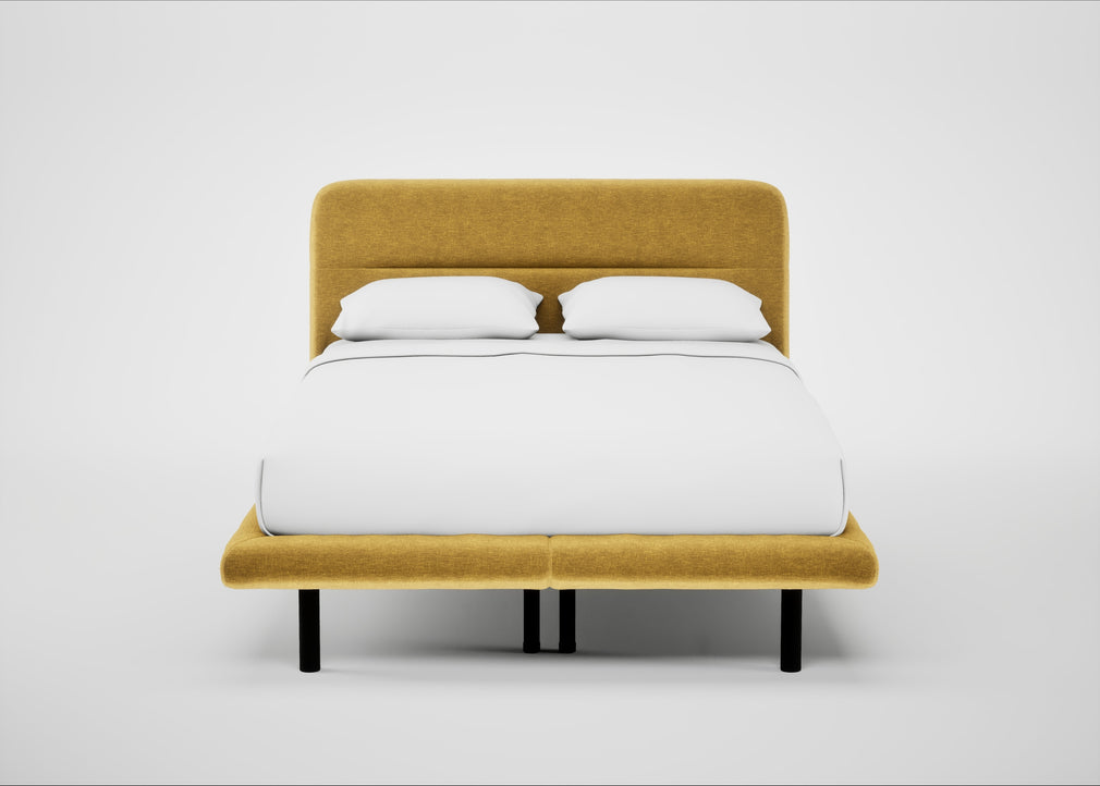 Gia Bed Double / Nova Velluto Corn / Black
