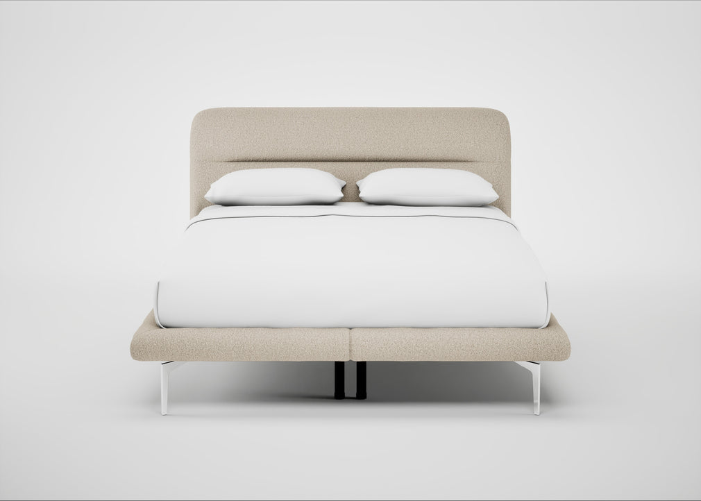Gia Bed King / Nova Boucle Oat / Chrome