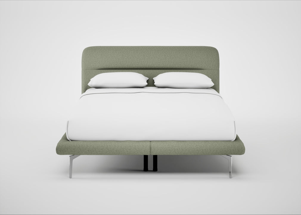 Gia Bed King / Siena Cotton Pistachio / Chrome