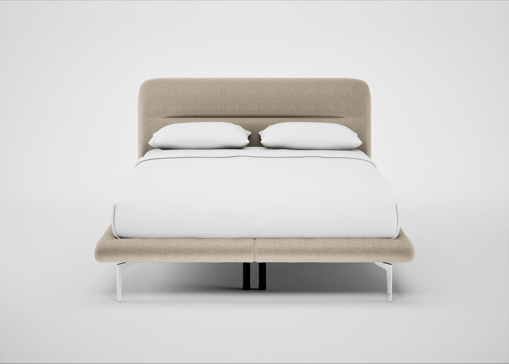 Gia Bed King / Nova Velluto Almond / Chrome