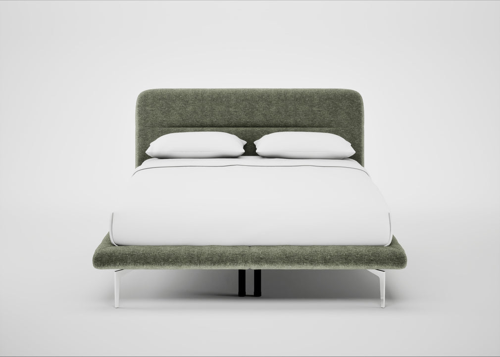 Gia Bed King / Nova Velluto Bilbao / Chrome