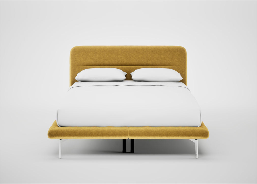 Gia Bed King / Nova Velluto Corn / Chrome