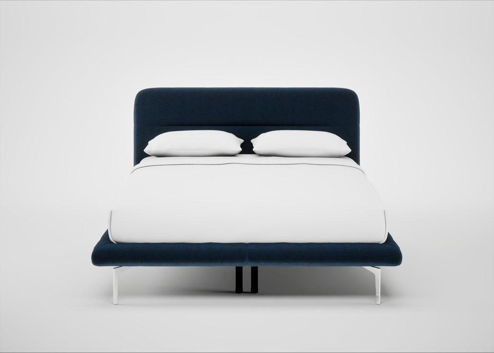 Gia Bed King / Nova Velluto French Navy / Chrome