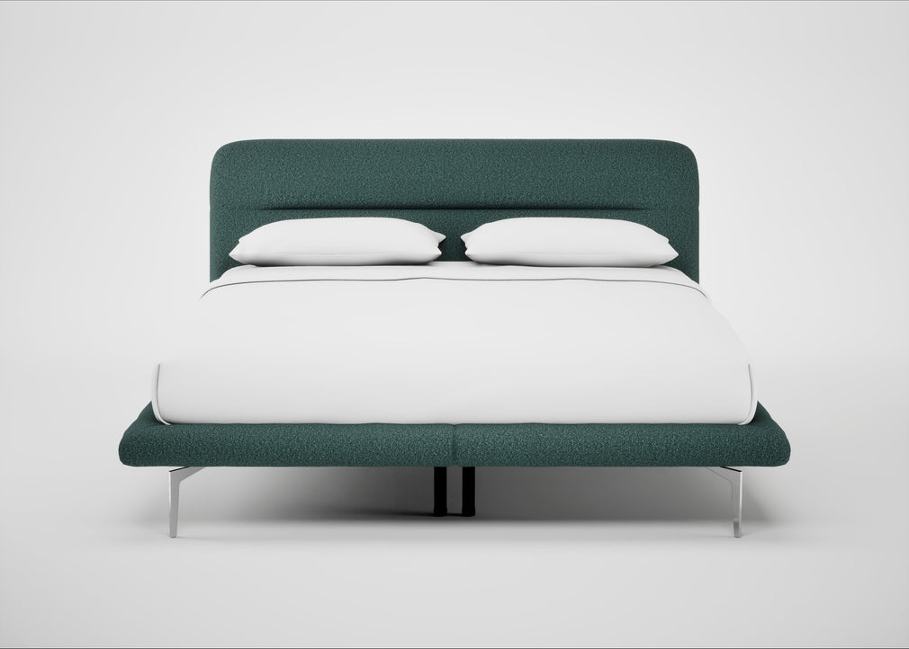 Gia Bed Super King / Nova Boucle Sherpa / Chrome