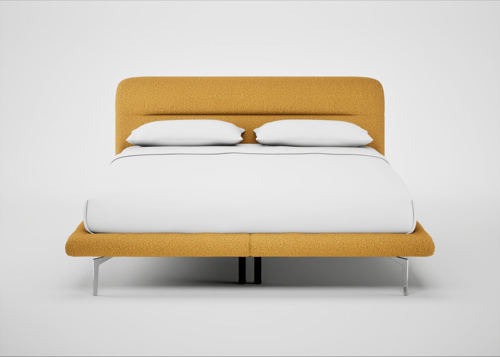 Gia Bed Super King / Nova Boucle Turmeric / Chrome