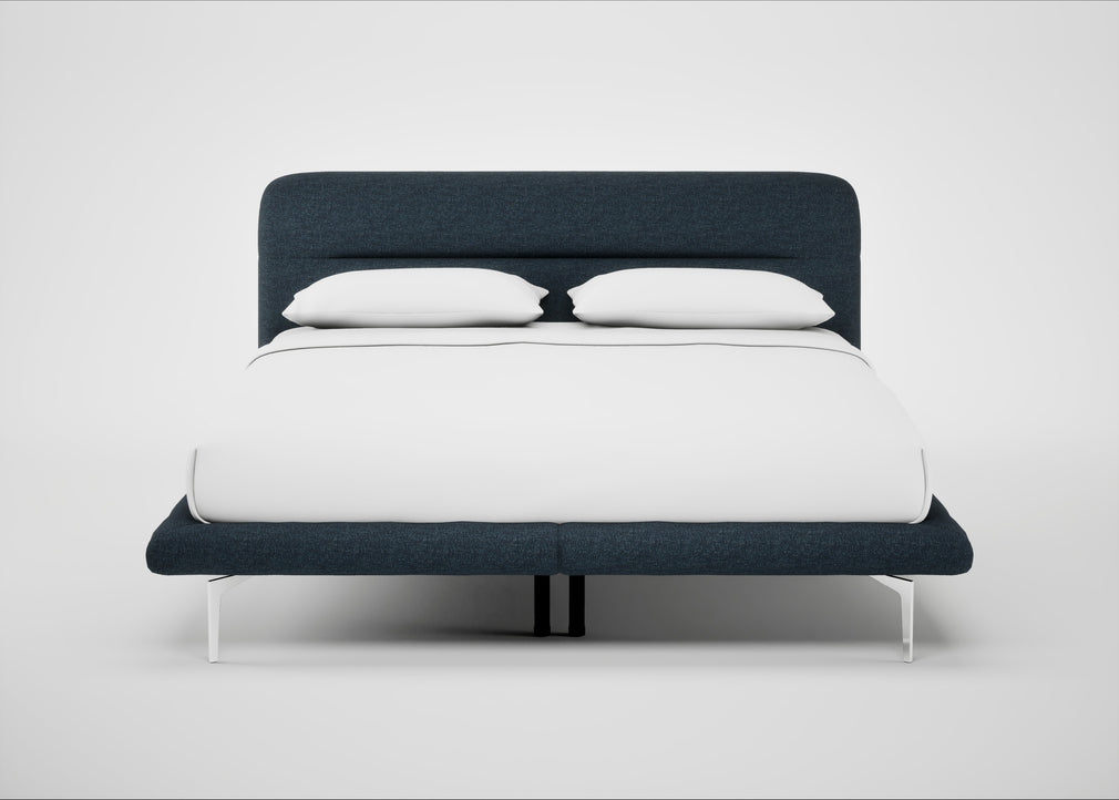 Gia Bed Super King / Siena Cotton Deep Sea / Chrome