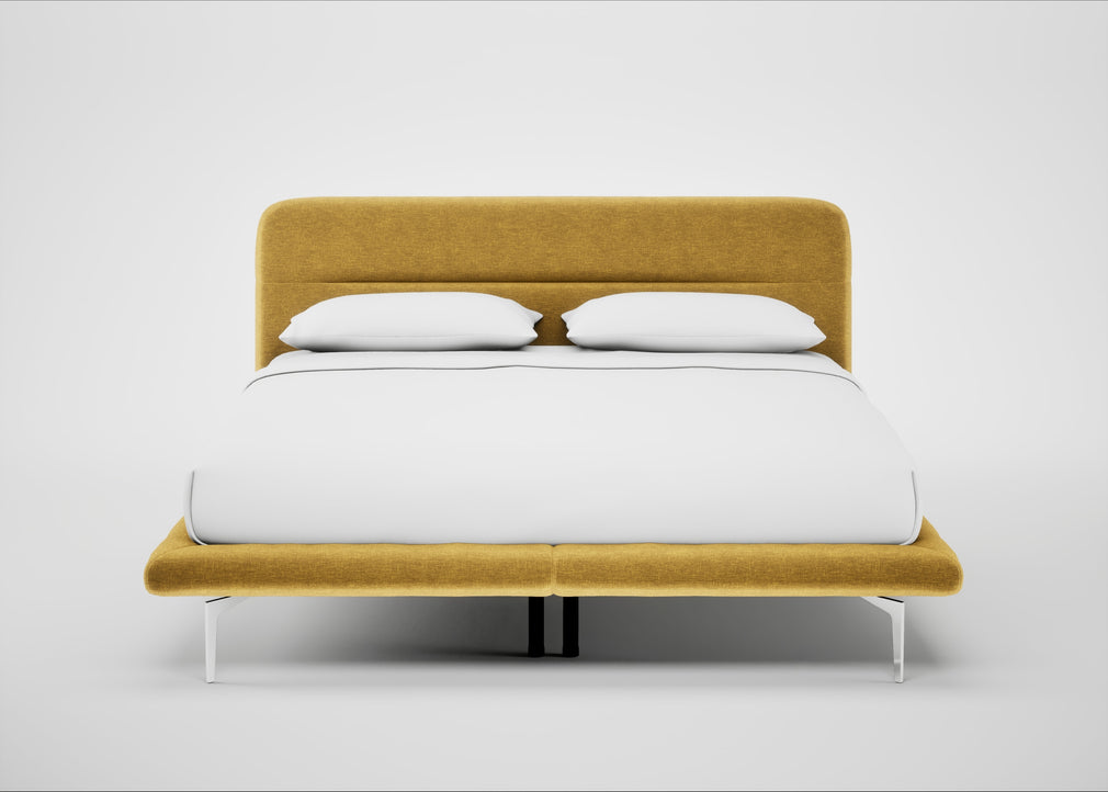 Gia Bed Super King / Nova Velluto Corn / Chrome