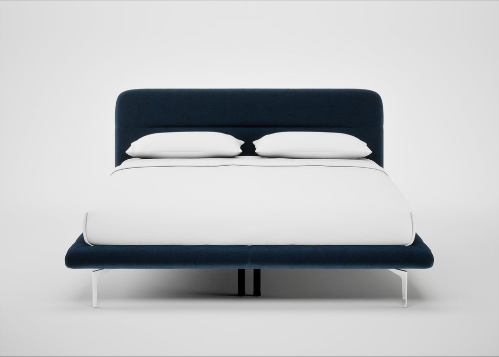 Gia Bed Super King / Nova Velluto French Navy / Chrome
