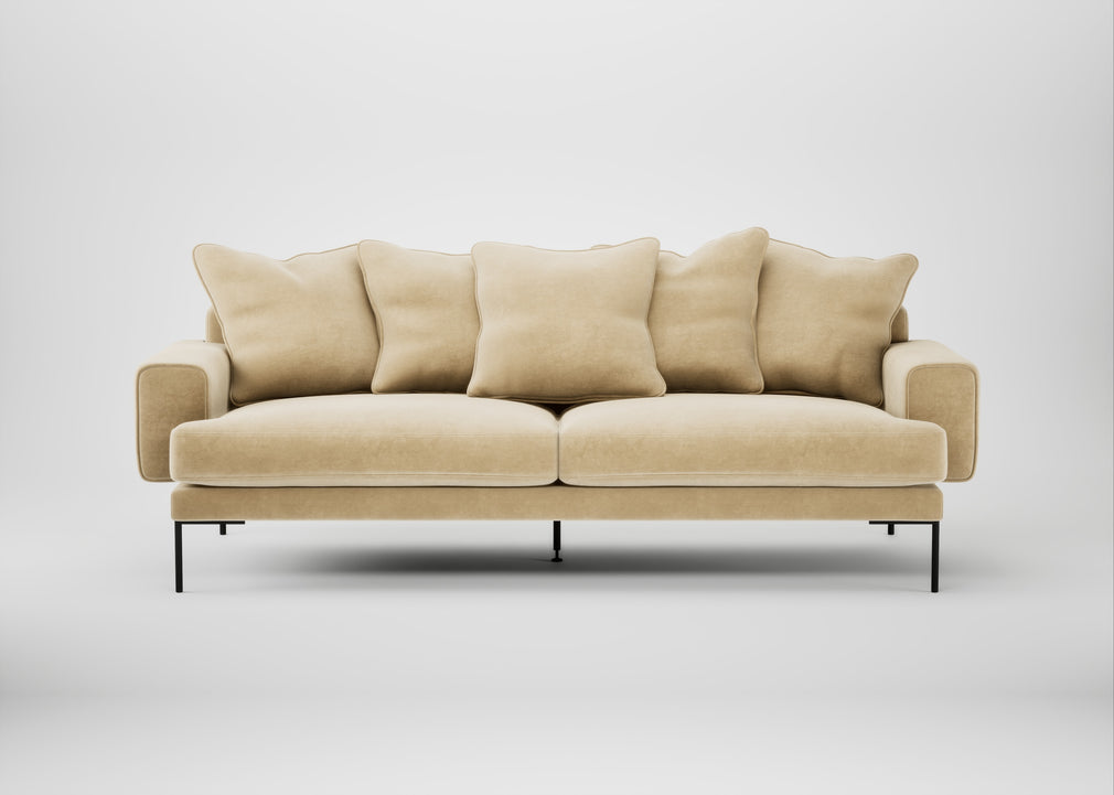 Torrington 4 Seater Sofa Smart Luxe Velvet Biscuit