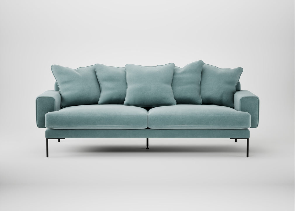 Torrington 4 Seater Sofa Smart Luxe Velvet Mineral Blue