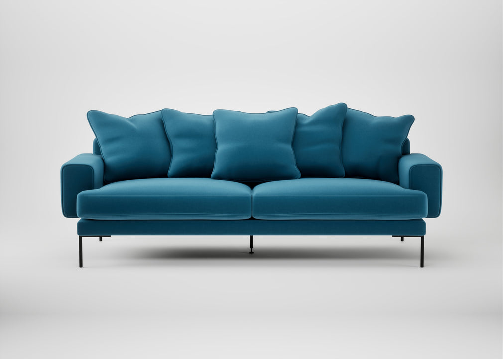 Torrington 4 Seater Sofa Smart Velvet Ocean Blue