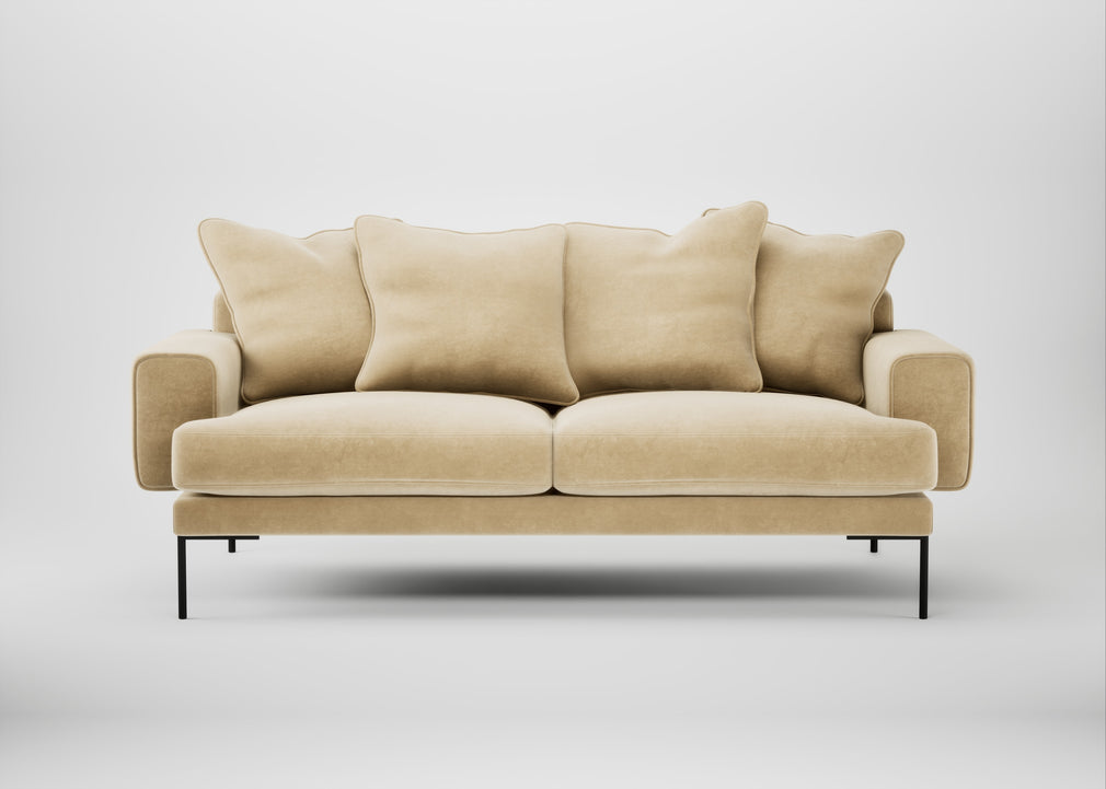Torrington 3 Seater Sofa Smart Luxe Velvet Biscuit