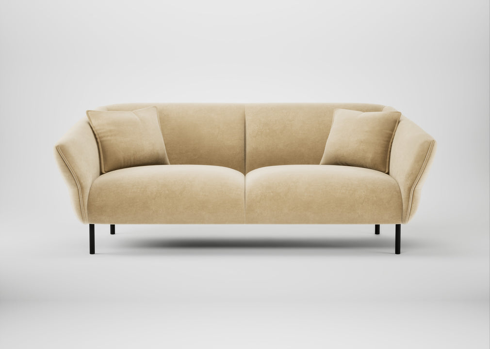 Alto 3 Seater Sofa Smart Luxe Velvet Biscuit