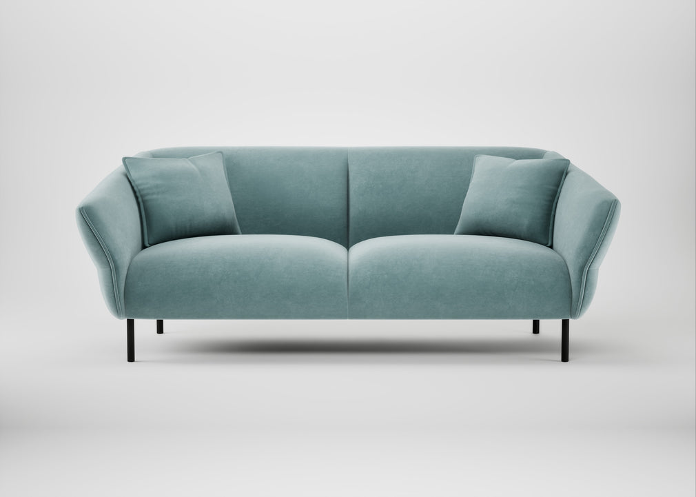 Alto 3 Seater Sofa Smart Luxe Velvet Mineral Blue