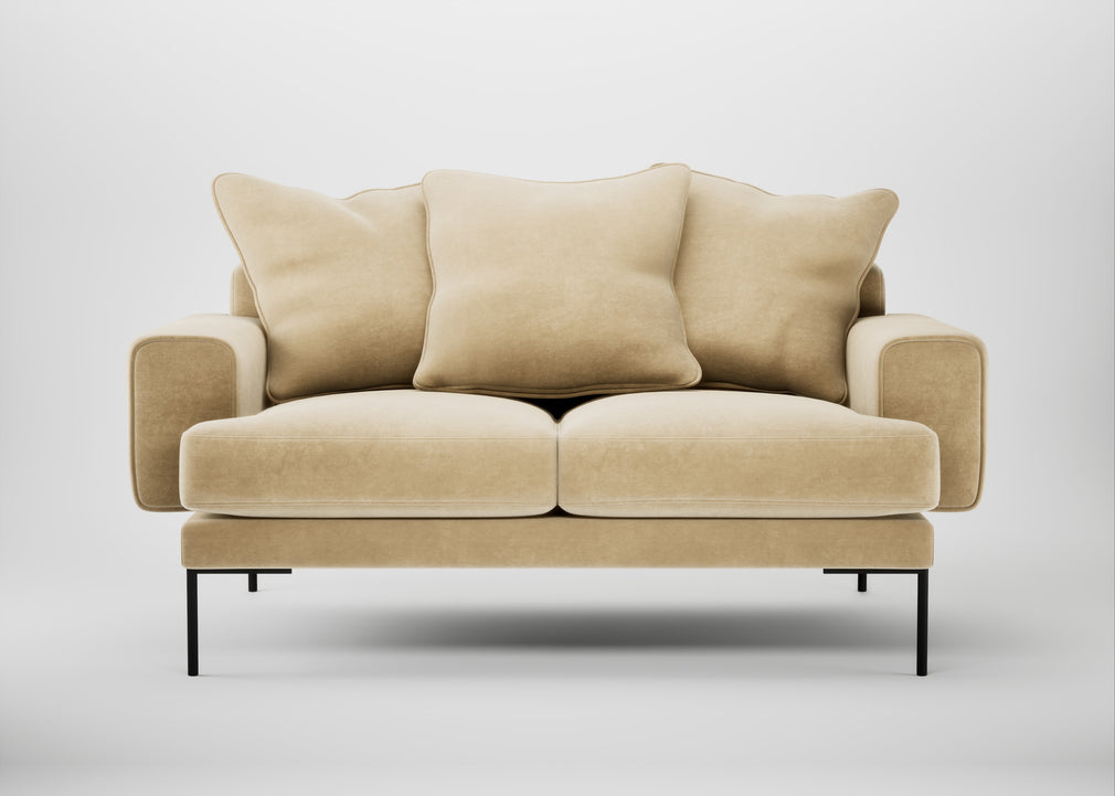 Torrington 2 Seater Sofa Smart Luxe Velvet Biscuit
