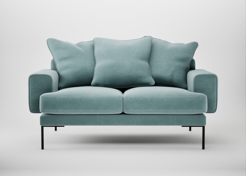 Torrington 2 Seater Sofa Smart Luxe Velvet Mineral Blue