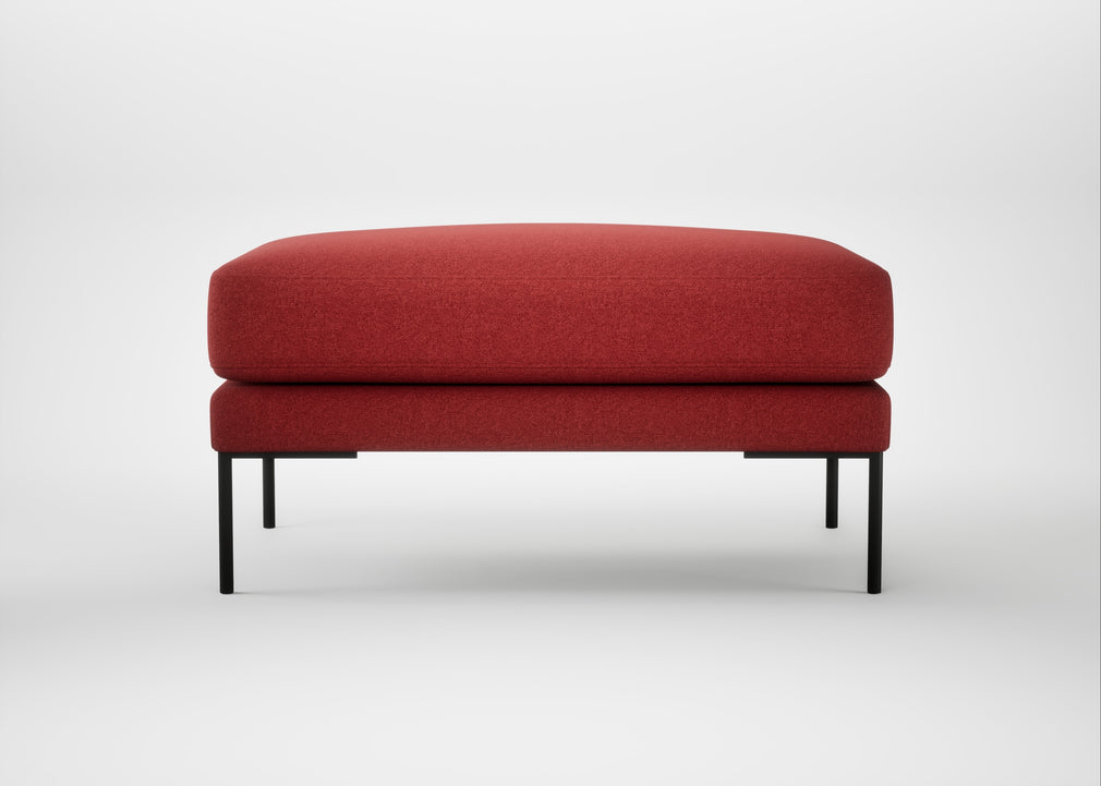 Torrington Ottoman Melton Wool Red Oxide