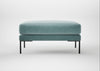 Torrington Ottoman Smart Luxe Velvet Mineral Blue