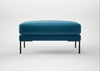 Torrington Ottoman Smart Velvet Ocean Blue
