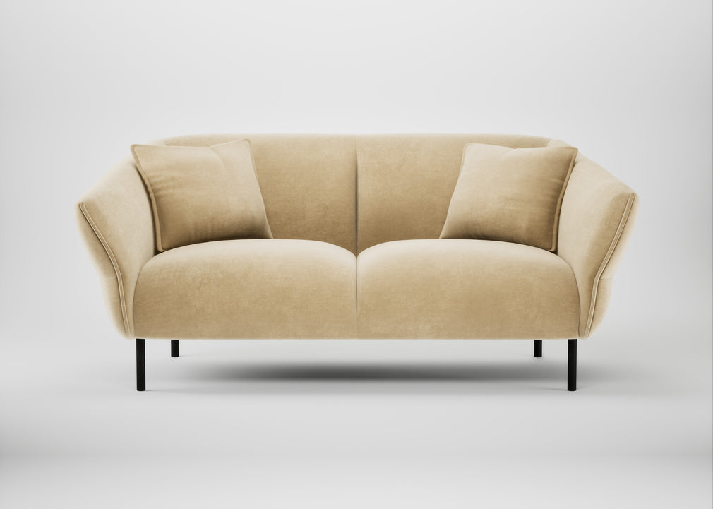 Alto 2 Seater Sofa Smart Luxe Velvet Biscuit