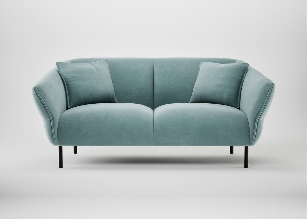 Alto 2 Seater Sofa Smart Luxe Velvet Mineral Blue