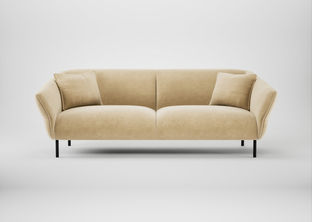 Alto 4 Seater Sofa Smart Luxe Velvet Biscuit