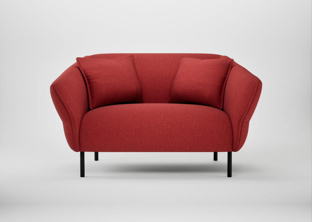 Alto Loveseat Melton Wool Red Oxide
