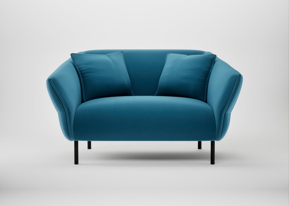 Alto Loveseat Smart Velvet Ocean