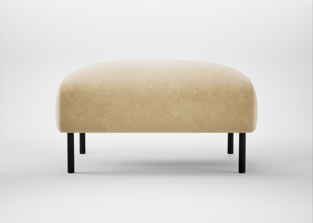 Alto Ottoman Smart Luxe Velvet Biscuit