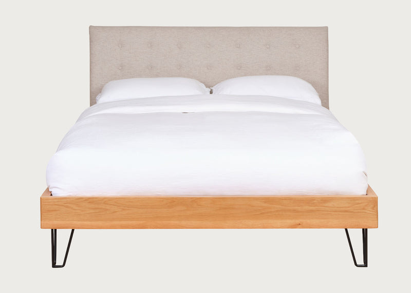 Brunel Bed Fabric Headboard Tessuta Oatmeal