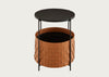 Cestino Bedside Table Natural Synderme Leather
