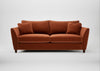 Torino 4 Seater Sofa Cotton Velvet Russet / Walnut Stained