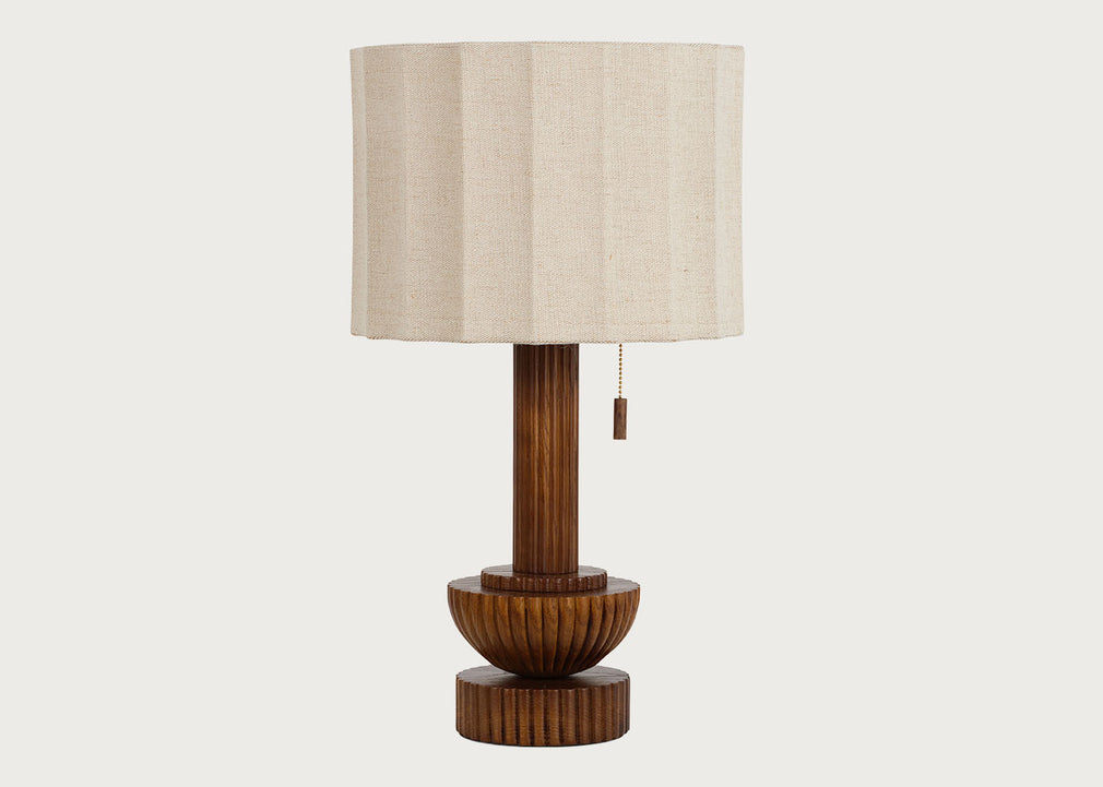 Herrick Table Lamp Walnut Finish
