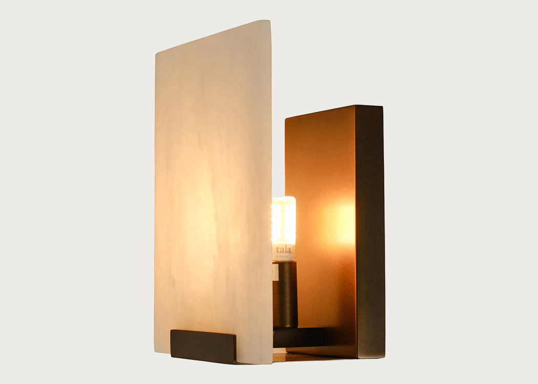 Sedano Alabaster Wall Light Bronze