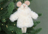 Mixed Wool Mouse with White Coat Decoration