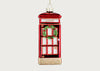 London Phone Box wtih Wreath Glass Decoration