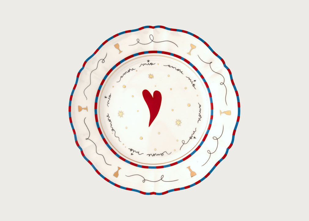 Bitossi Pangea Heart Dinner Plate