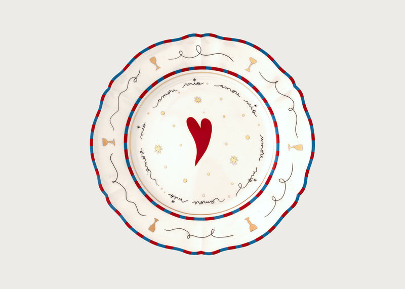 Bitossi Pangea Heart Dinner Plate