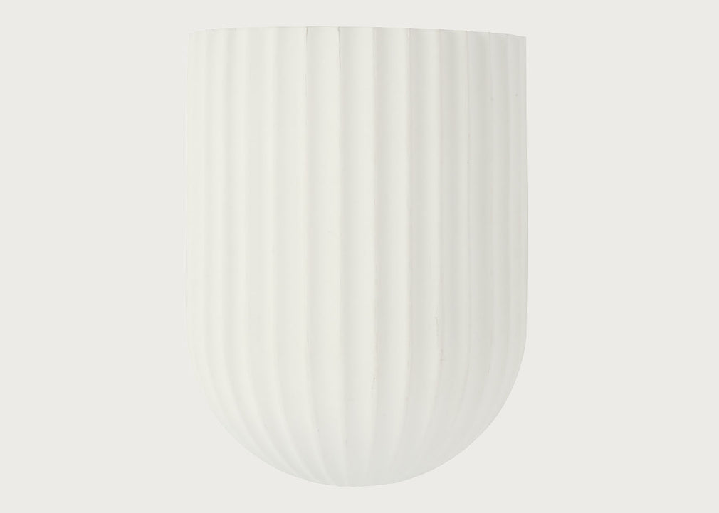 Larkin Fluted Plaster Wall Light Cone